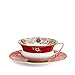 Wedgwood 40024021 Wonderlust Teacup & Saucer Set Crimson Orient, 2 Piece Jewel