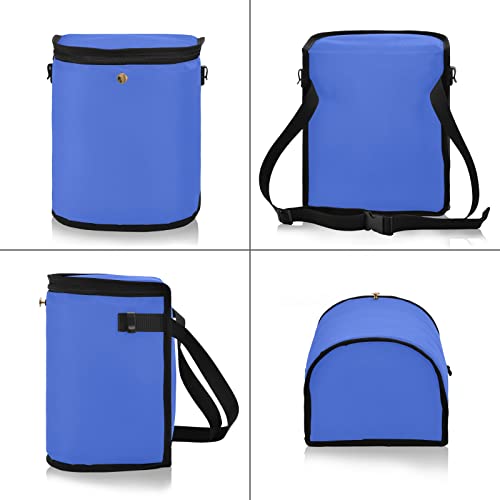 Image of Wudan Small Car Trash Can Royal Blue Accessories for Garbage Storage Organizer with Lid Waterproof Portable Auto and Truck Interior Seat Bin