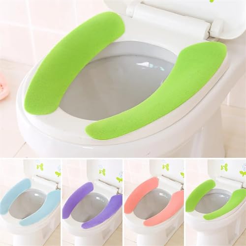 Cubierta de asiento reutilizable verde para un baño familiar acogedor 3