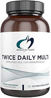 Designs for Health Twice Daily Multi - Iron-Free Adult Multivitamin Supplement with Active