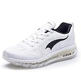 ONEMIX Laufschuhe Herren Atmungsaktiv Mode Turnschuhe Sportschuhe Straßenlaufschuhe Outdoor Running Sneakers für Gym Fitness 1118B White Black 46