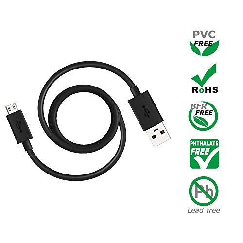 Image of Motorola Data /Charging Cable USB-A to Micro-USB - Black Compatible with Motorola E3, E3 Power, E4,E3, E3 Power, E4,X Force, X Pure Edition-6 Month Warranty