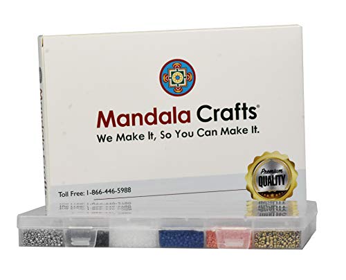 image for Mandala Crafts Glass Seed Beads for Jewelry Making – Mini Glass Bead