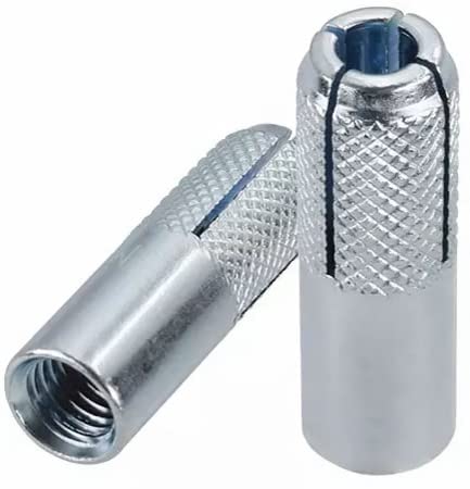 MINSALES�Bullet Fastener, Bolt Drop in Anchor 10 x 40 mm (Steel) Pack of 50