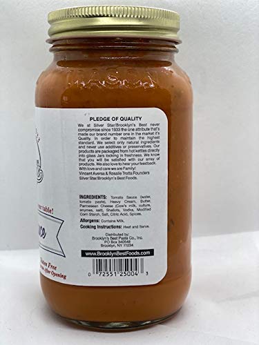 Miniatura 3 de Brooklyn's Best Pasta Vodka con Pancetta (sin gluten) Salsa 26 oz