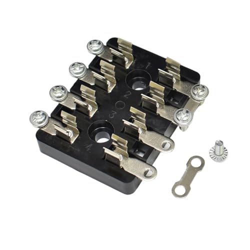 PUERLYAR Caja de fusibles multijuego de generador BX306, Caja de fusibles Tubular multidireccional de 6 velocidades, 6 vías, 6P, Asiento 6 * 30
