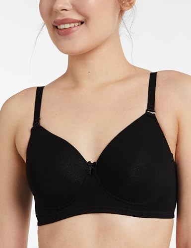 Image of Amazon Brand - Symbol Women's Cotton Stretch Padded Wire Free Medium Coverage T-Shirt Bra