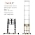 Ladders,Extra Tall Retractable Telescoping Ladder for Roof Top Tent, Multi-Purpose Telesladder with Stabilizer Bar & Wheels/7M/23 Ft