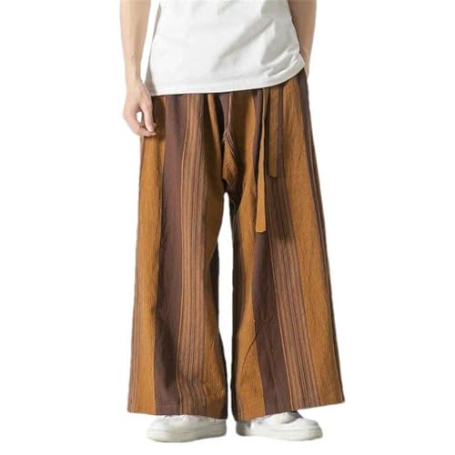 Pantalon en coton et lin haut de gamme esprit kung fu rétro