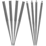 HOMSFOU Pasador de Inserción Cónico para Piercing Corporal de Acero Inoxidable 8 Piezas (14g y 16g, Interior y Exterior) Herramienta Auxiliar para Perforación de Nariz, Labios y Ombligo