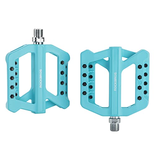 ROCKBROS MTB Pedals Mountain Bike Pedals Lightweight Nylon Fiber Bicycle Platform Pedals for BMX MTB 9/16"