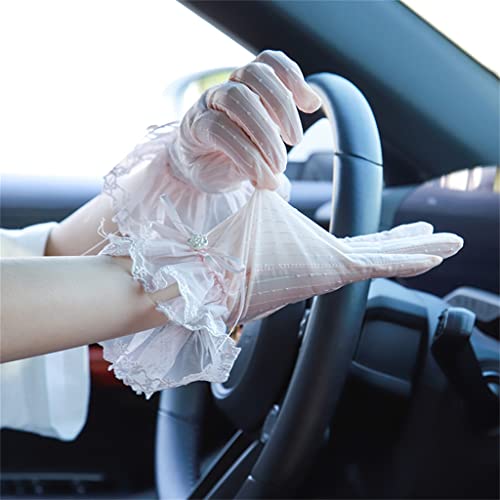 Guantes de encaje cortos transpirables para evitar sudor en primavera 4