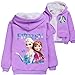 LOL Bambine Principessa Stampato Felpe Con Cappuccio Autunno Inverno Cappotto Unicorno Giacca Bambini Maglione Vestiti Natale Cardigan Regalo Lana Costumi, Viola 1., 4-5 Anni