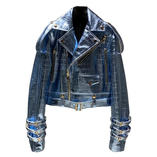 Women's Genuine Sheepskin Leather Jacket - Soft Lambskin Coat With Classic Biker Style For All Seasons C115 XL steampunk buy now online Women's Genuine Sheepskin Leather Jacket - Soft Lambskin Coat With Classic Biker Style For All Seasons C115 XL steampunk buy now online