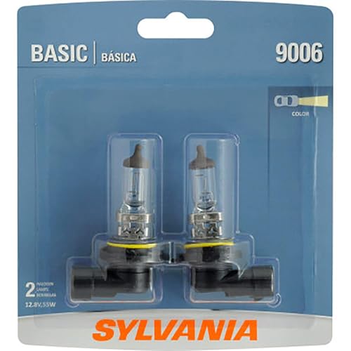 SYLVANIA - 9006 Basic - Halogen Bulb for Headlight, Fog, and Daytime Running Lights (Contains 2 Bulb)