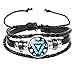 ARJMY RPG Superman Hulk Bracelet Bracelet Élément Badge Adulte Jeu Fan Étudiant Jeu Marvel Périphériques Brassard Bureau Bracelet (Homme de Fer)