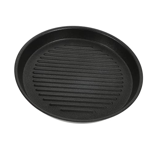 PartyKindom Bandeja de barbacoa al aire cámping bistec a la sartén plancha sartén para asar parrilla de la barbacoa no sartenes bandeja de barbacoa para asar a la parrilla aluminio Negro