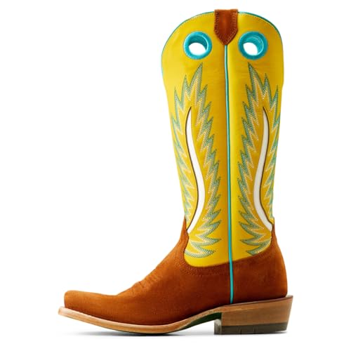ARIAT Women's Futurity Fort Worth Western Boot, Sunny Side Up/Penny Roughout, 10