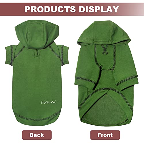 Kickred Basic Dog Hoodie Sweatshirts, Pet Clothes Hoodies Sweater With Hat And Leash Hole, Soft Cotton Outfit Coat For Small Medium Large Dogs #TOP2