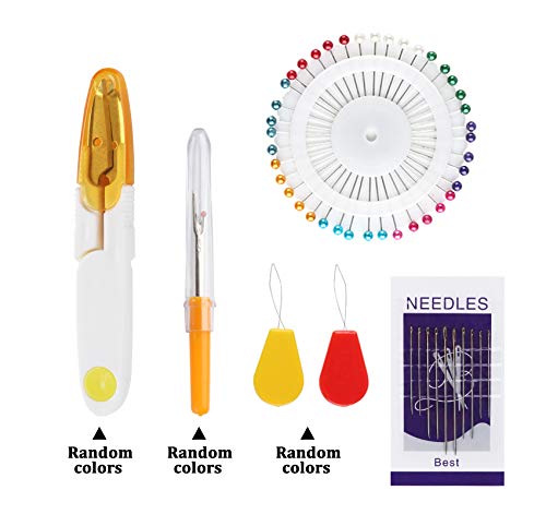 Lemonfilter Sewing Thread Set 100 Color 250 Yards Each Spool Polyester Thread Kit With 10 Sewing Needles, 2 Needle Threader, Yarn Scissors, Stripper And Pearl Needle For Hand Or Machine Sewing #TOP2