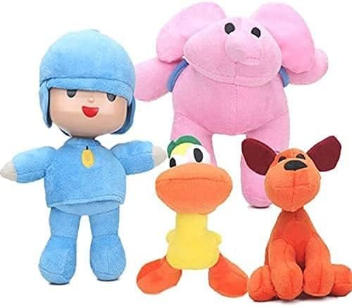 Lempefe Pocoyo Elly Pato Nina Sleepy Bird Loula - Muñecos de peluche rellenos (4 unidades)