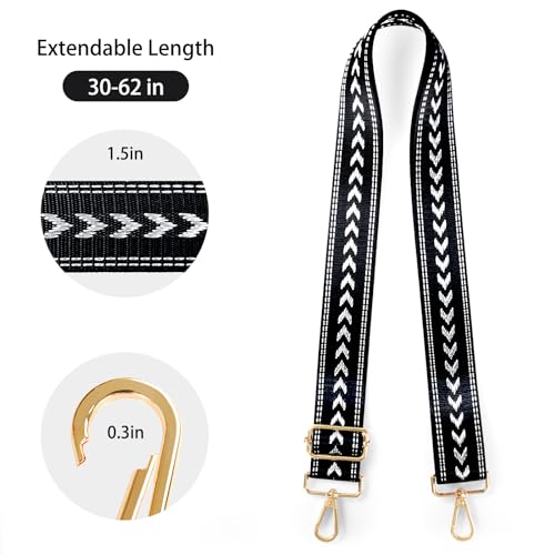 Image of Purse Straps Replacement Crossbody Straps for Purses,Wide Shoulder Strap for Bags Extender Guitar Straps for Handbags
