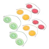 BELLIFFY 6 Stück Teiliges Frucht design Kühlende und Wärmende Gel augenmasken zur Entspannung...