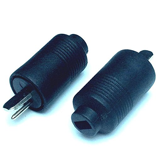 CESS 2 Pin DIN Connector Inline Plug Male - 2 Pin DIN Jack (2 Pack)