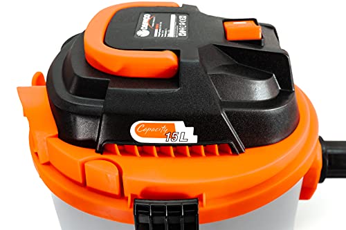 Aspirateur Eau et poussière Daewoo DAVCW90-15L 15L | Aspirateur Sec et Humide de 1250 W | Large Gamme d'accessoires, Tuyau d'aspiration de 1,5 m | Fonction de soufflage - Image 5