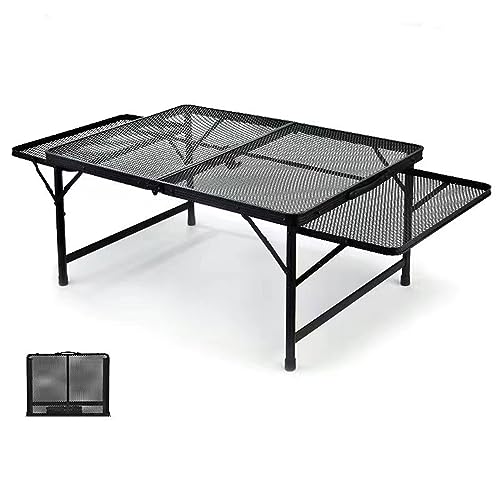 Table de camping pliante avec bureau en maille stable pour sol mou - 2