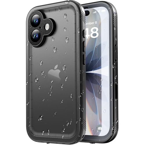 SPORTLINK for iPhone 17 Case - IP68 Waterproof Military Protective Full Body Heavy Duty Shockproof 360 Sealed Dustproof with Camera Screen Protector Phone Cover for iPhone 17 6.3 Black