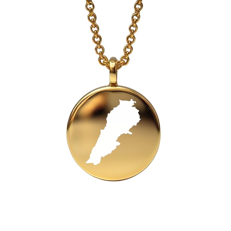 Breloque carte du Liban en argent et or 14k, le cadeau de voyage idéal