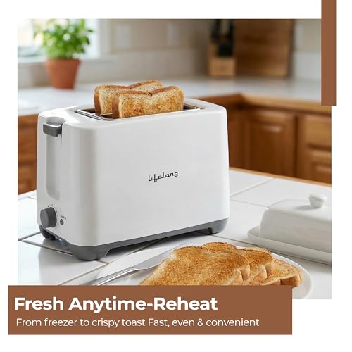 Image of Lifelong Toaster 750 Watt | Bread Toaster 2 Slice | Auto-Cut-Off | Self-Centering for Even Toasting | Removable Crumb Tray | High Rise Carriage Handle |Pop-Up Toaster | Kitchen Appliance (LLPT09)