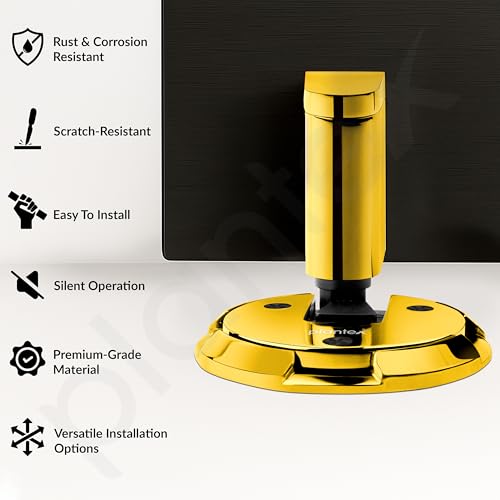 Image of Plantex Door Stopper for Home /Floor Mounted Door Stoppers /Stopper for Hotel /Office /Stops for Door -Pack of 1 (PVD Gold)