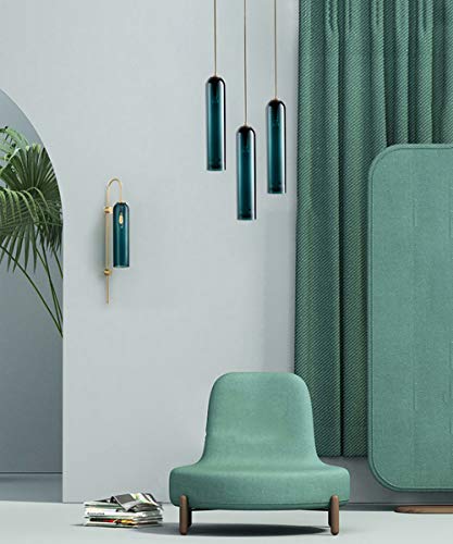 Blu Bicchiere Luce pendente Moderno Semplice