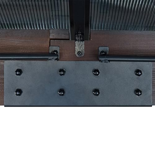 LOPOO 10' x 13' Hardtop Wood Gazebo for Patios with Polycarbonate Roof, Privacy Curtains, and Mosquito Netting - Image 7