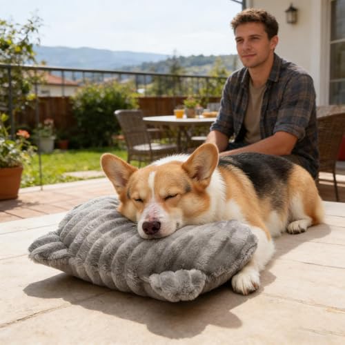 Cojín para perros calming lavable con soporte cervical mullido 5