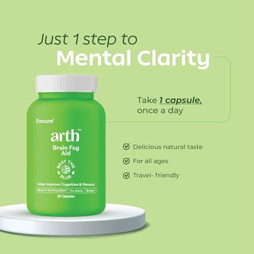 Image of Arth Brahmi Capsules | Bacopa Monnieri | Boosts Memory, Focus & Concentration | Brain Fog Support | Clinically Tested | Bio Enhanced Active Technology (BEAT Tech) | 30 Veg Capsules