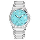 Pagani Design, orologio automatico da uomo, 42 mm, in vetro zaffiro, impermeabile fino a 100 m, riserva di carica di 72 ore, fondello espositivo, lancette luminose, per lavoro e casual