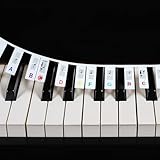 【Silicone Piano Keyboard Labels】The 61-key silicone note strips connect the labels together, and easy and convenient to install, so there's no need for the hassle of sticking them on the keys like piano stickers. Easy to disassemble without leaving a...