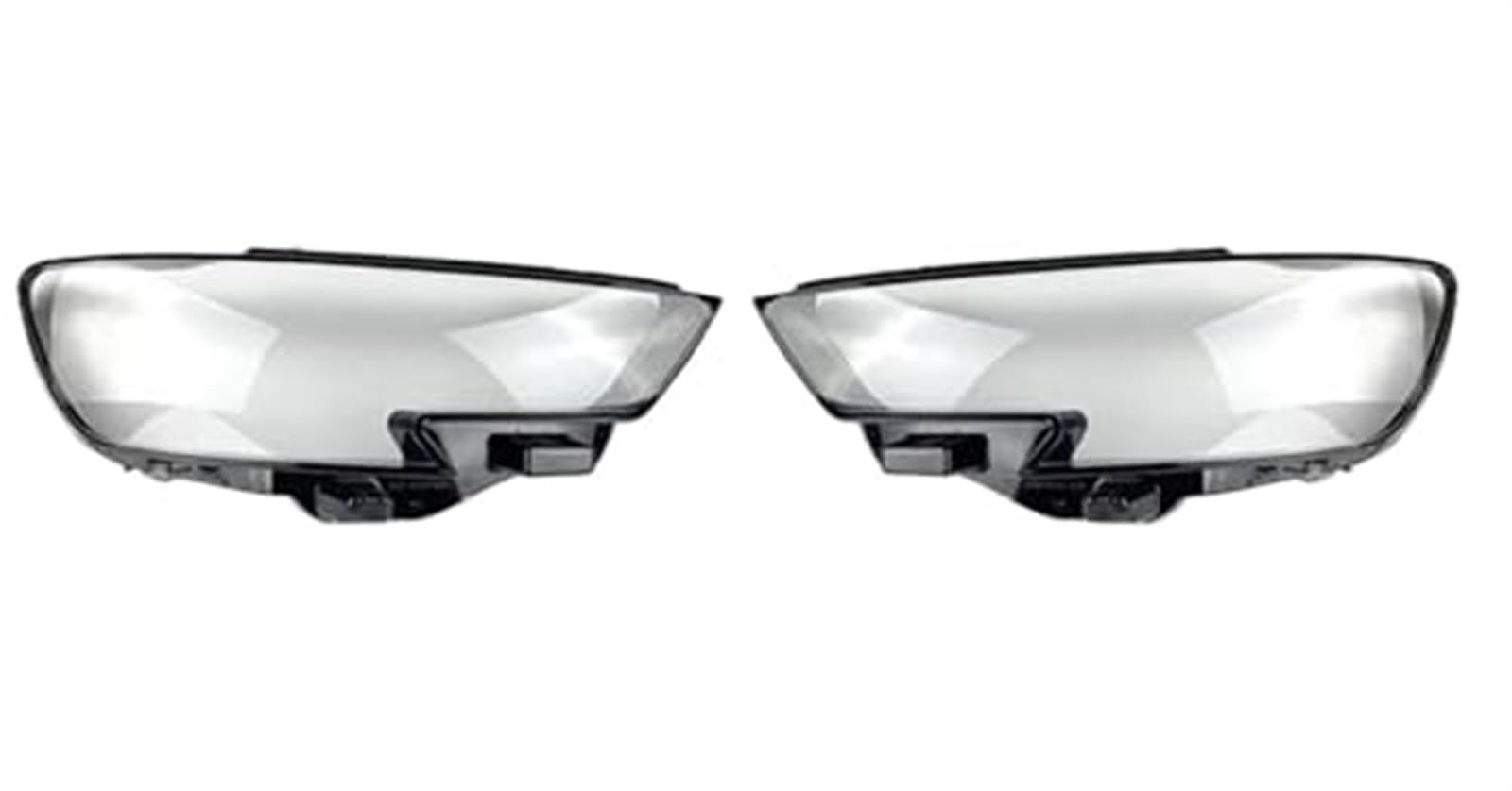 DEMULAX Left/Right Car Headlight Lens Glass Lampcover Cover Lampshade Shell, for, A3 2017 2018 2019 2020 Headlight Cover Shell Car Headlight Lens Cover(BLACK Pair)