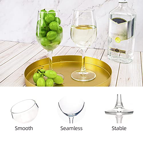 HAKEEMI Wine Glasses Set of 8, 12 oz Red White Wine Glasses, Clear, Dishwasher Safe - Thumbnail 3