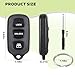 Key Fob Shell Case for Toyota 4Runner 1999 2000 2001 2002 2003 2004 2005 2006 2007 2008 2009/Sequoia 2001-2007 HYQ12BBX HYQ12BAN HYQ1512Y 4 Button Keyless Entry Remote Car Key Pad Cover Replacement