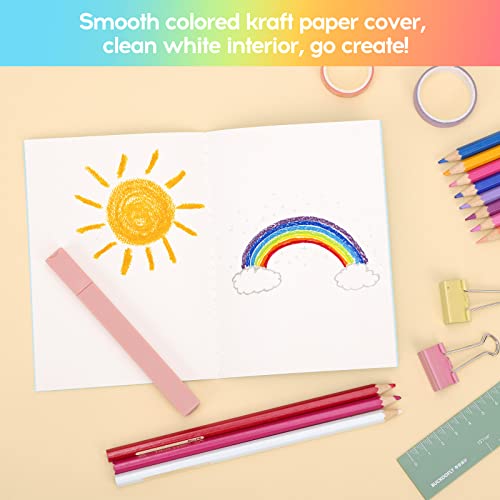 Eoout 16 Pack A6 Colorful Blank Books For Kids, Notebooks For Journaling And Sketching, 16 Assorted Bright Colors Small Pocket Notebooks For Writing, 4.25X5.5 Inches Pocket Size For Arts And Crafts #TOP4