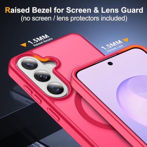 Image of SPIDERCASE Magnetic for Samsung Galaxy S26 FE Case,with Stand,Rose Red