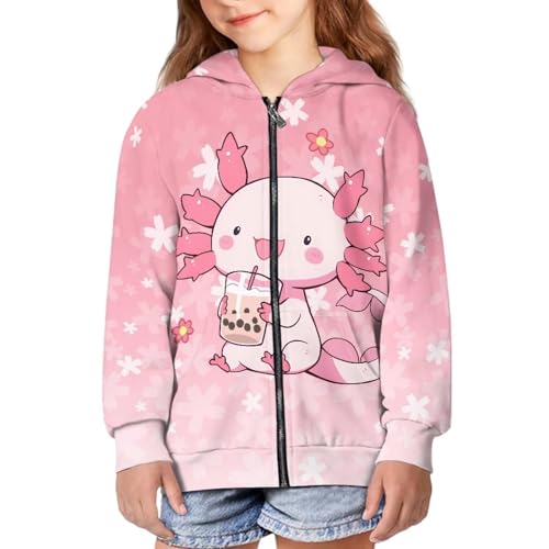 Sweat à capuche zippé fille veste oversize Salamandre taille M
