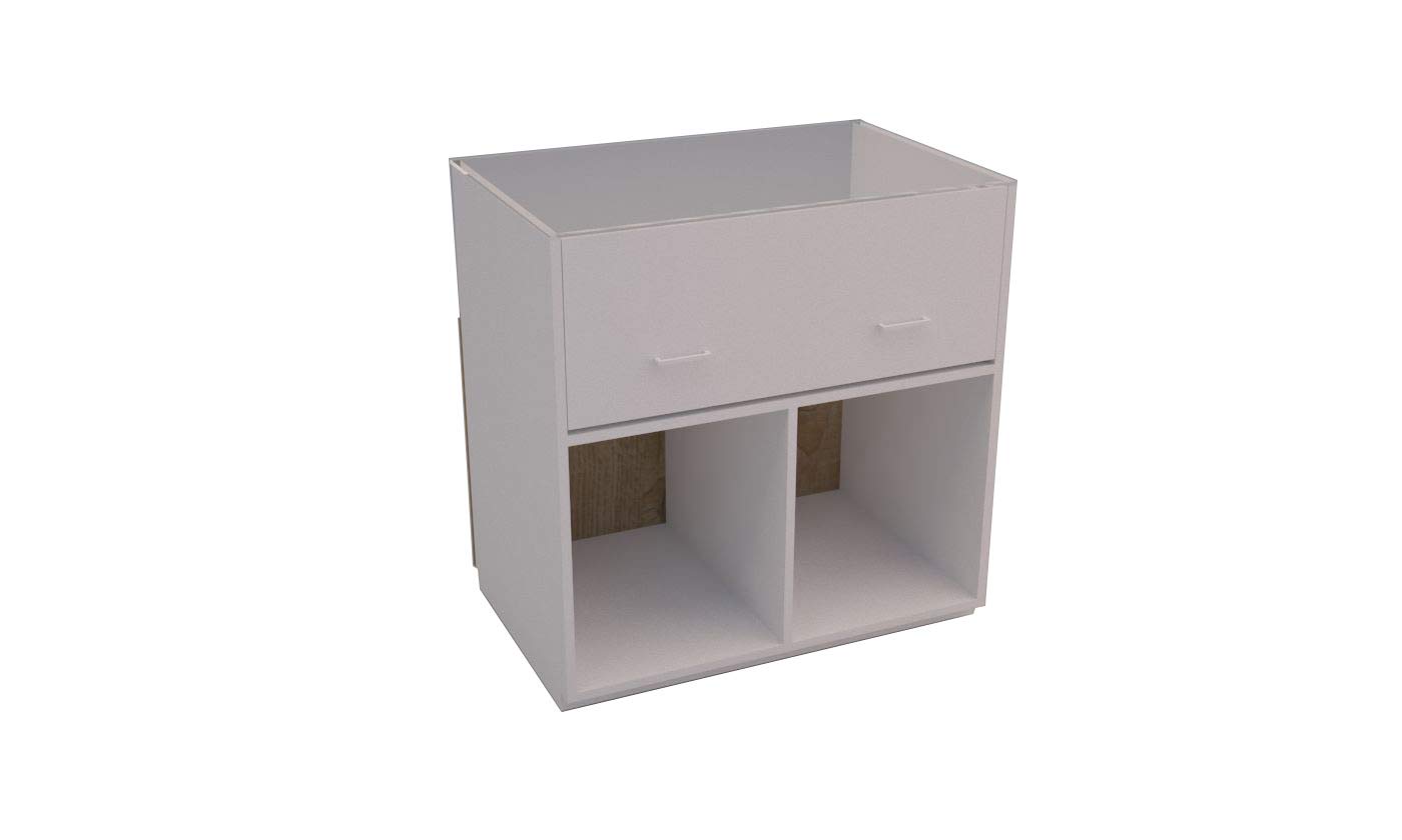 BANCO VETRINA CON TECA IN VETRO ESPOSIZIONE BANCONE TECA MEDIA H 60 cm NEGOZI DA 90 cm MODULARE PER CASSA VARI COLORI E PERSONALIZZABILE (ROVERE TABACCO)