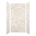 Transolid SWK483696-48V 48-in x 36-in x 96-in Glue 3-Piece Shower Wall Kit, Biscotti Marble Velvet