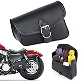 Nomad USA Universal Motorcycle Swing Arm Bag Black Synthetic Leather Waterproof Left...