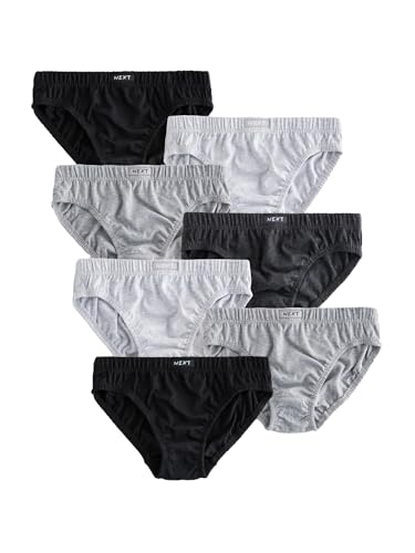 NEXT Garçon Culotte 100% Coton, Lot de 7 Monochrome 5 Ans-6 Ans
